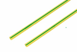 Термоусаживаемая трубка  4.0/2.0 мм 1 м желто-зеленая REXANT