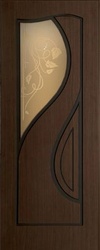 Дверь Левша Инь-Янь ПО 60 Шоколад стекло бронза/стразы