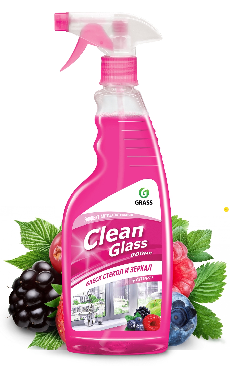 Очиститель стекол и зеркал Clean Glass (лесные ягоды) (0,6 л) (Изображение 1)