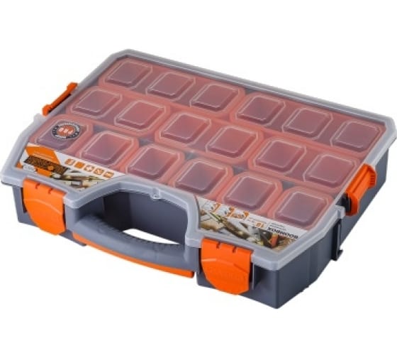 Ящик-органайзер для инструментов, 18 '', 46.2х36.5х9.2 см, пластик, Blocker, Boombox, пластиковый за (Изображение 1)