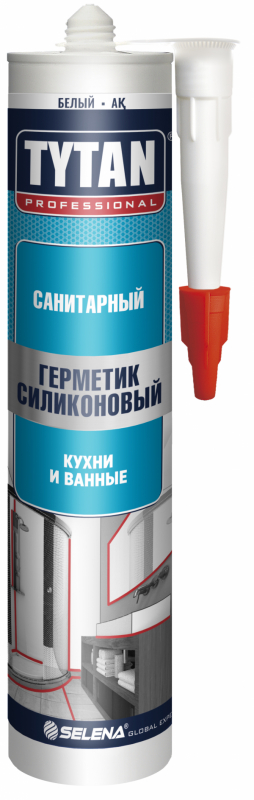 Герметик TYTAN силикон санитарный бел. 280мл (Изображение 1)