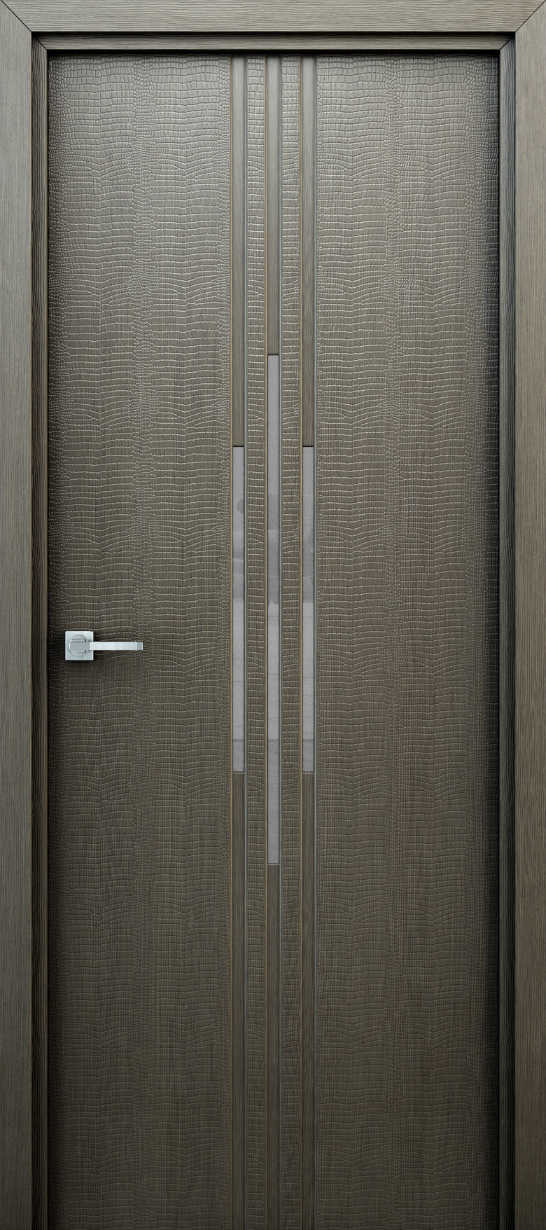 Дверь Двери.ру Сафари ПО 80 Серое ст. серебро мелаллик (Изображение 1)