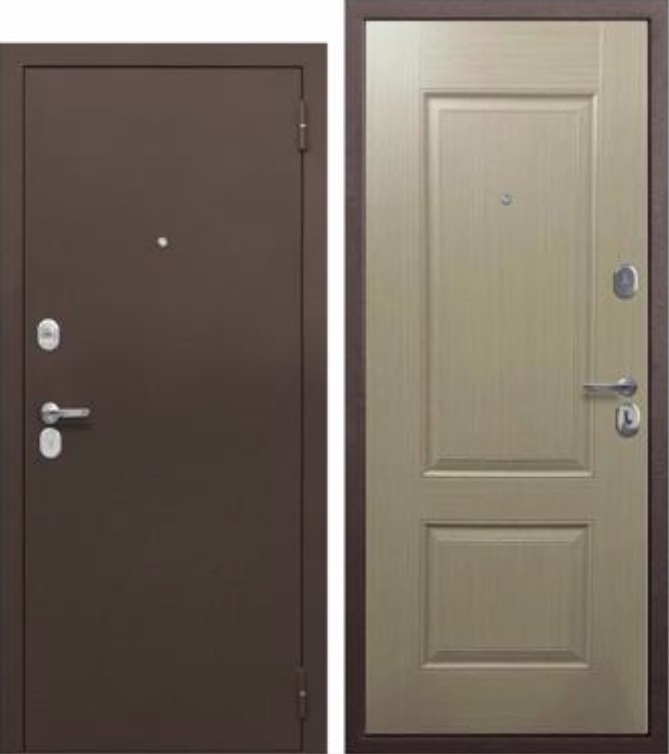 Дверь мет. 7 см ТАЙГА Бежевый Клён (960 мм) левая (Изображение 1)