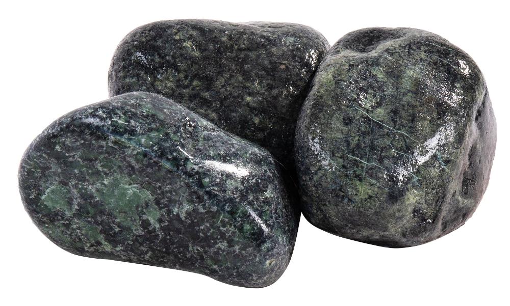 Камни Змеевик шлифованный ф 70-100 (ведро 20 кг) (Изображение 1)