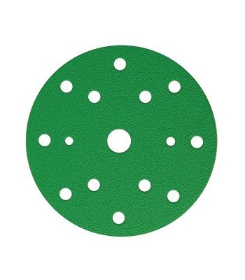 Шлиф. круг SUNMIGHT 150mm P120 (15отв. липучка,зеленый) (Изображение 1)