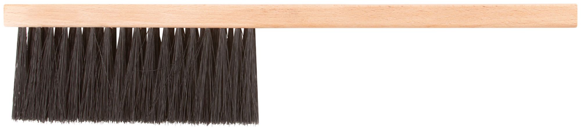 Щетка-сметка, искусств. щетина, деревянная ручка, 3-х рядная 350 мм (Изображение 1)
