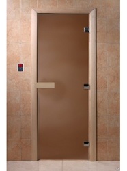 Дверь DoorWood Бронза 6мм Бронза матовая 2 петли (хвоя) 70*190 см
