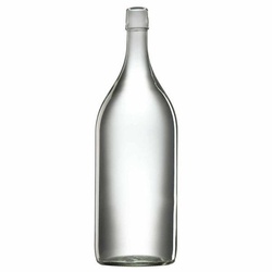 Бутылка стеклянная 1,2 л прозрачная пластиковая пробка