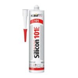 Клей-герметик  KIM TEC 101E, силикон, белый,  310 ml