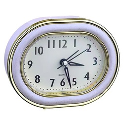 Часы PERFEO (PF_C3158) Quartz часы-будильник PF-TC-017, овальные 10,5*12,5 см, подсветка, синие