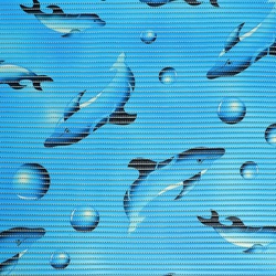 Коврик 7017С 0,8х15 м Дельфины голубые
