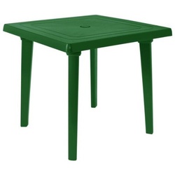 Стол пластмассовый квадратный зеленый (800х800х710мм)