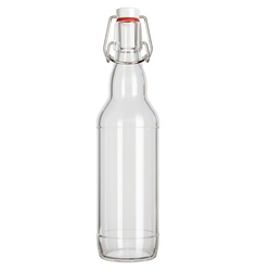 Бутылка стеклянная 0,5 л прозрачная бугельная пробка