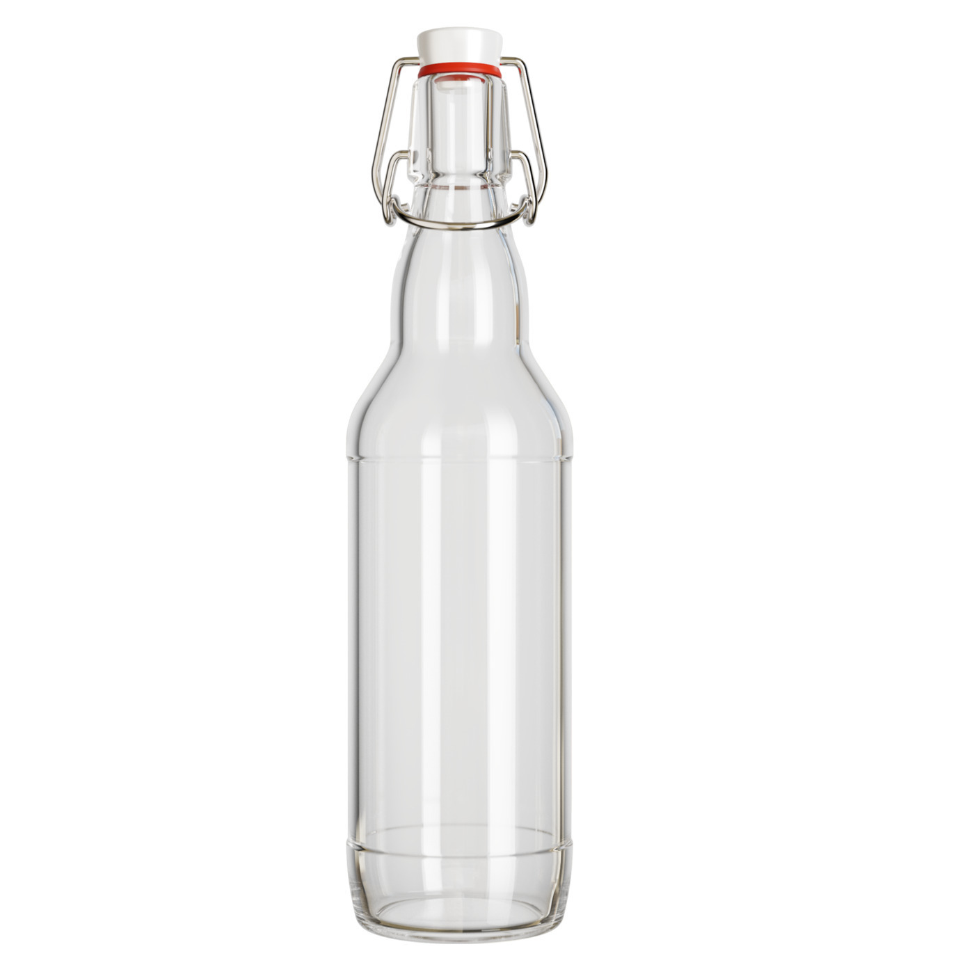 Бутылка стеклянная 0,5 л прозрачная бугельная пробка (Изображение 1)