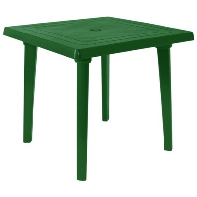 Стол пластмассовый квадратный зеленый (800х800х710мм) (Изображение 1)