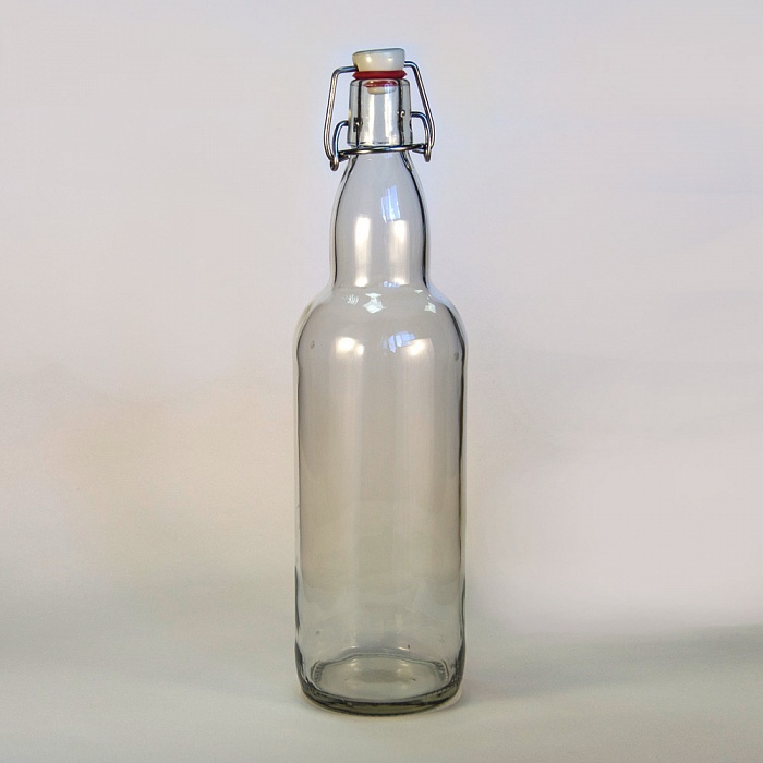 Бутылка стеклянная 1 л бугельная пробка (Изображение 1)