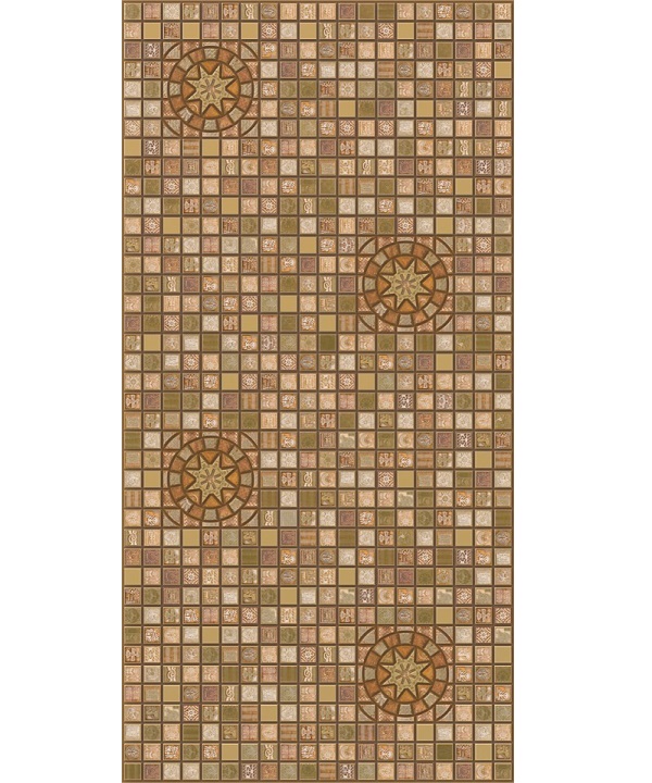 Панель ПВХ Регул 4мм Медальон коричневый мозаика 960*480 (10) (Изображение 1)