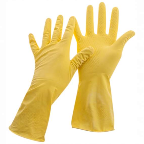 Перчатки хозяйственные резина, L, Dr.Clean (Изображение 1)