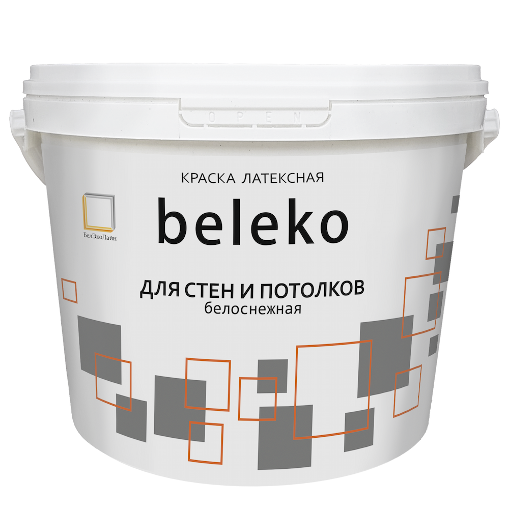 Краска в/д  BelEko для стен и потолков 3,0 кг (Изображение 1)