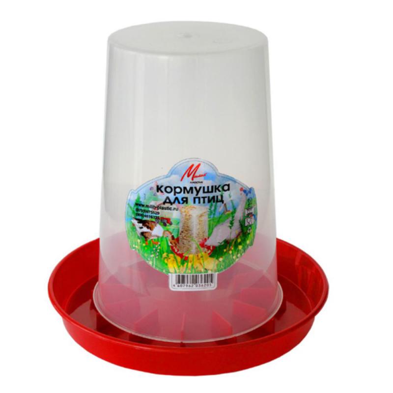Кормушка пластмассовая для домашней птицы вместимость 3 кг малая (Пятигорск) (Изображение 1)