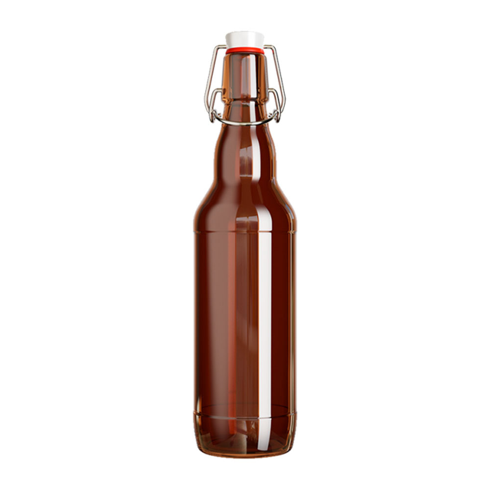 Бутылка стеклянная 0,5 л коричневая бугельная пробка (Изображение 1)