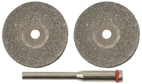 Круги с алмазным напылением 2 шт. и штифт диам. 3 мм, 30 мм (Изображение 1)