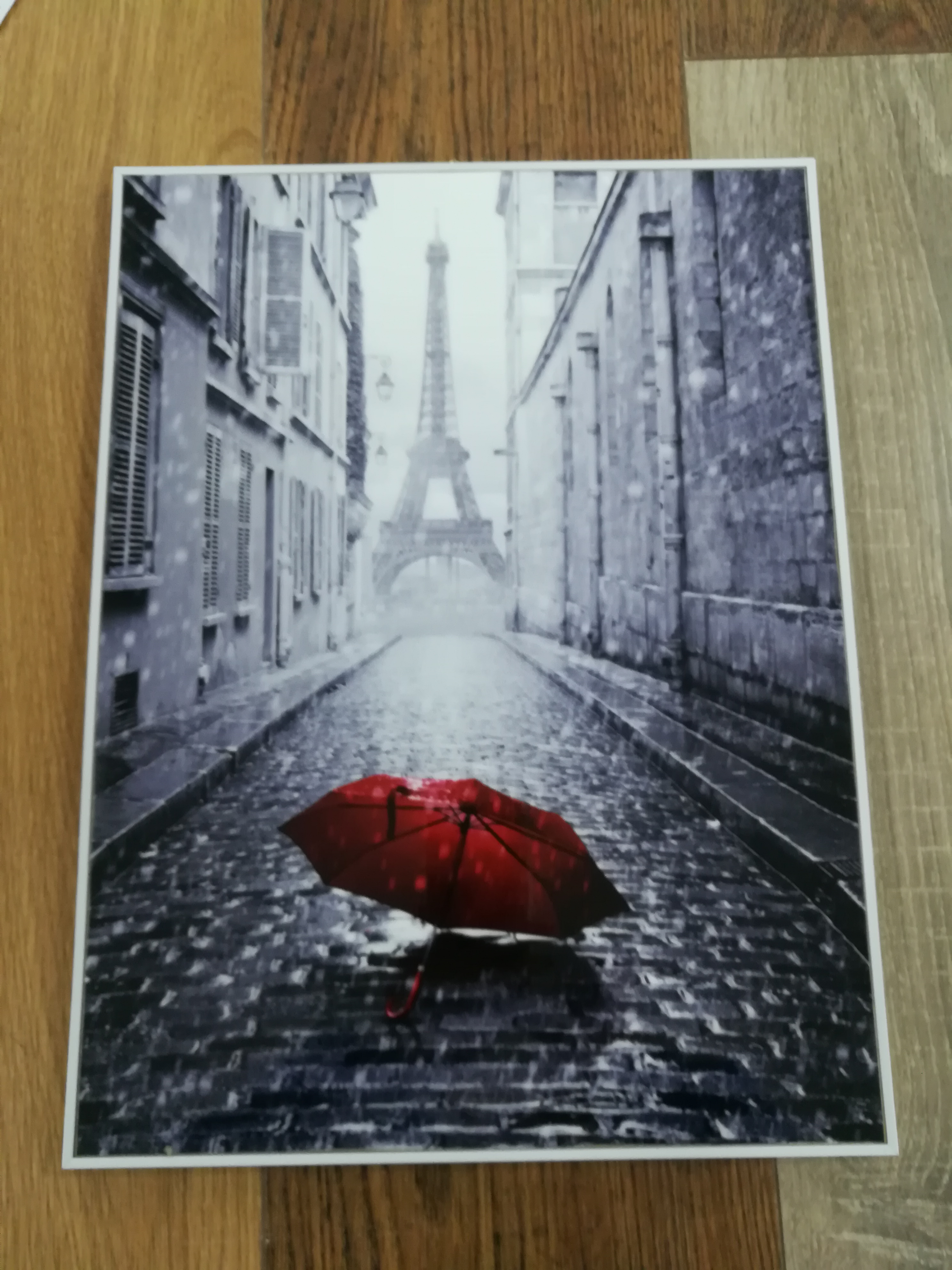 Картина 30*40 Эйфелева башня красный зонт постер Y6-2386 I.K (Изображение 1)