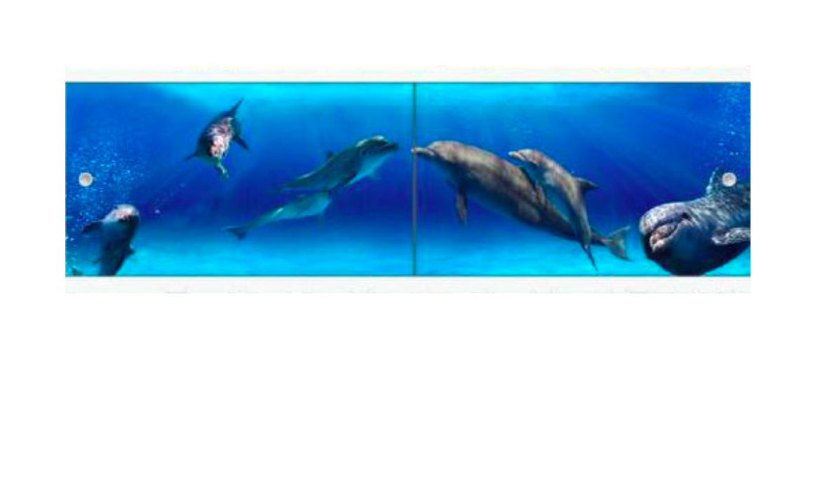 Экран "Ультра легкий" АРТ 1,68 (дельфины) (Изображение 1)