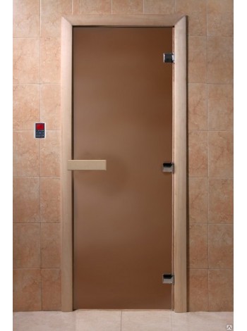 Дверь DoorWood Бронза 6мм Бронза матовая 2 петли (хвоя) 70*190 см (Изображение 1)