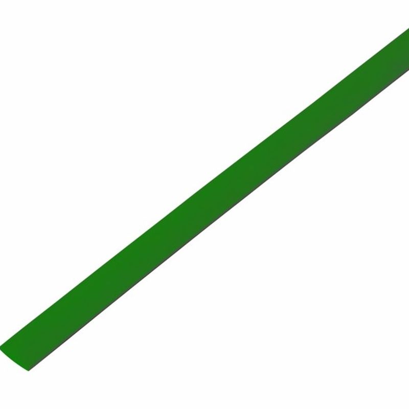 Термоусаживаемая трубка  5.0/2.5 мм 1 м зеленая REXANT (Изображение 1)