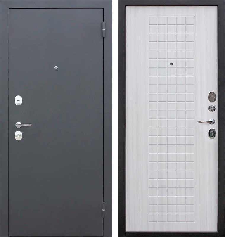 Дверь мет. Гарда Муар 7,5мм Белый Ясень (960мм) правая (Изображение 1)