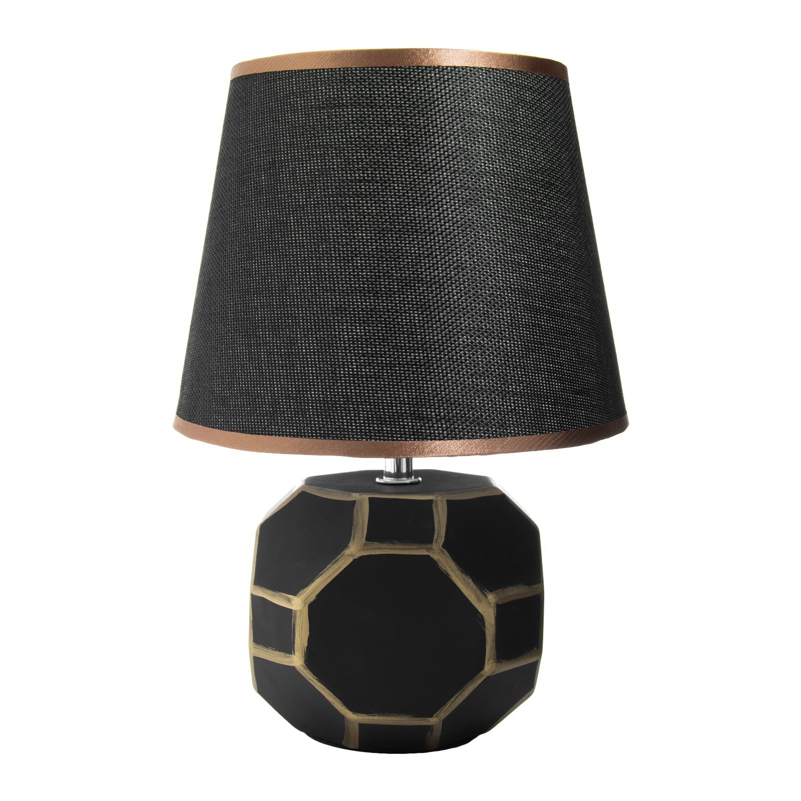 Настольная лампа "Нео" E14 40Вт черно-золотой 20х20х29 см (Изображение 1)