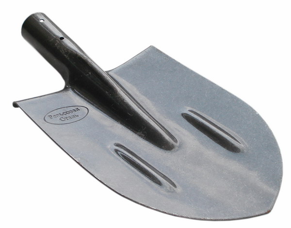 Лопата штыковая без черенка, рельсовая сталь, остроконечная, лак МЛШЗ (Изображение 1)