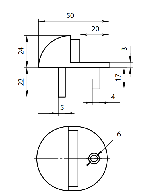 картинка Упор дверной DS-0002-CR от магазина Евродом