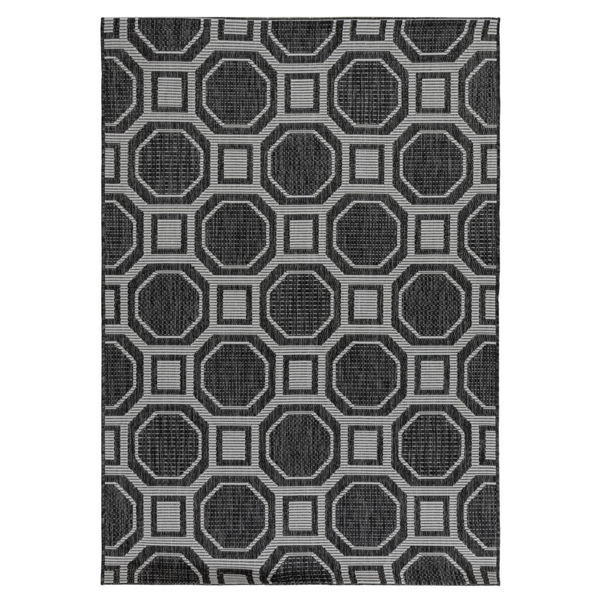 картинка Ковер GARDEN SISAL 1*2 дизайн E4181 BLACK/CREAM от магазина Евродом