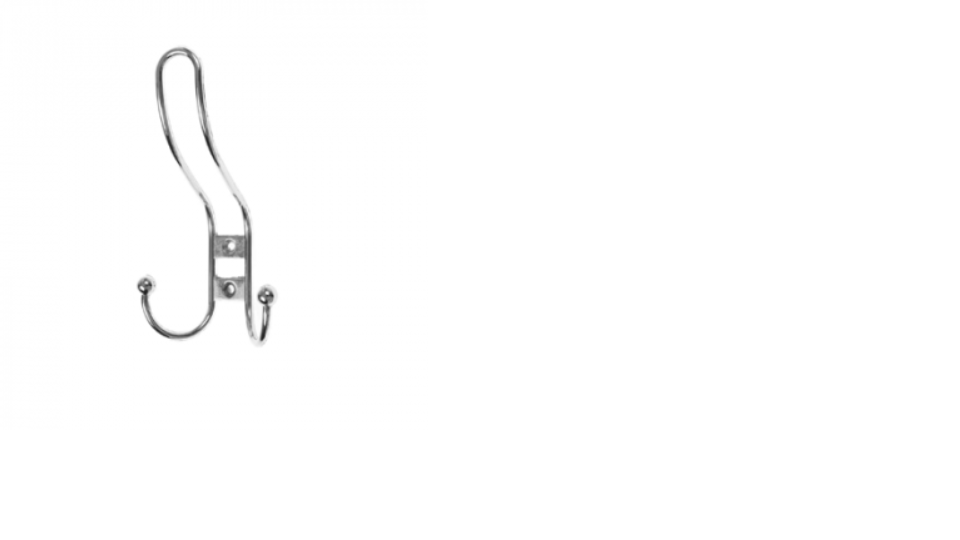 картинка Крючок одеж. 3-х рож. прутковый хром (KL-50) от магазина Евродом
