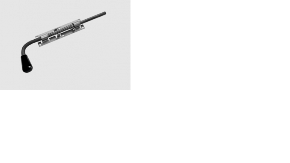 картинка Засов гаражный с пружиной 300мм с деревянной ручкой от магазина Евродом