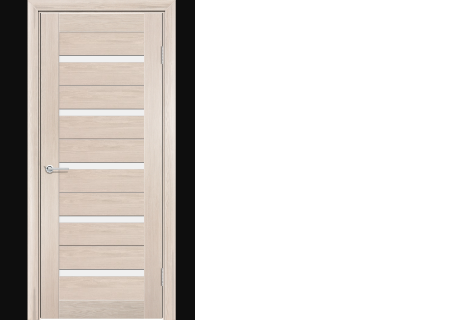 картинка Дверь Р1 Дуб капучино ПО 80 стекло Белое матовое от магазина Евродом
