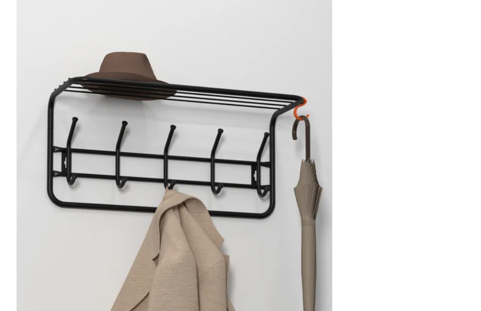 картинка Вешалка ЗМИ Вешалка с полкой 60 Черный ВСП 6 от магазина Евродом