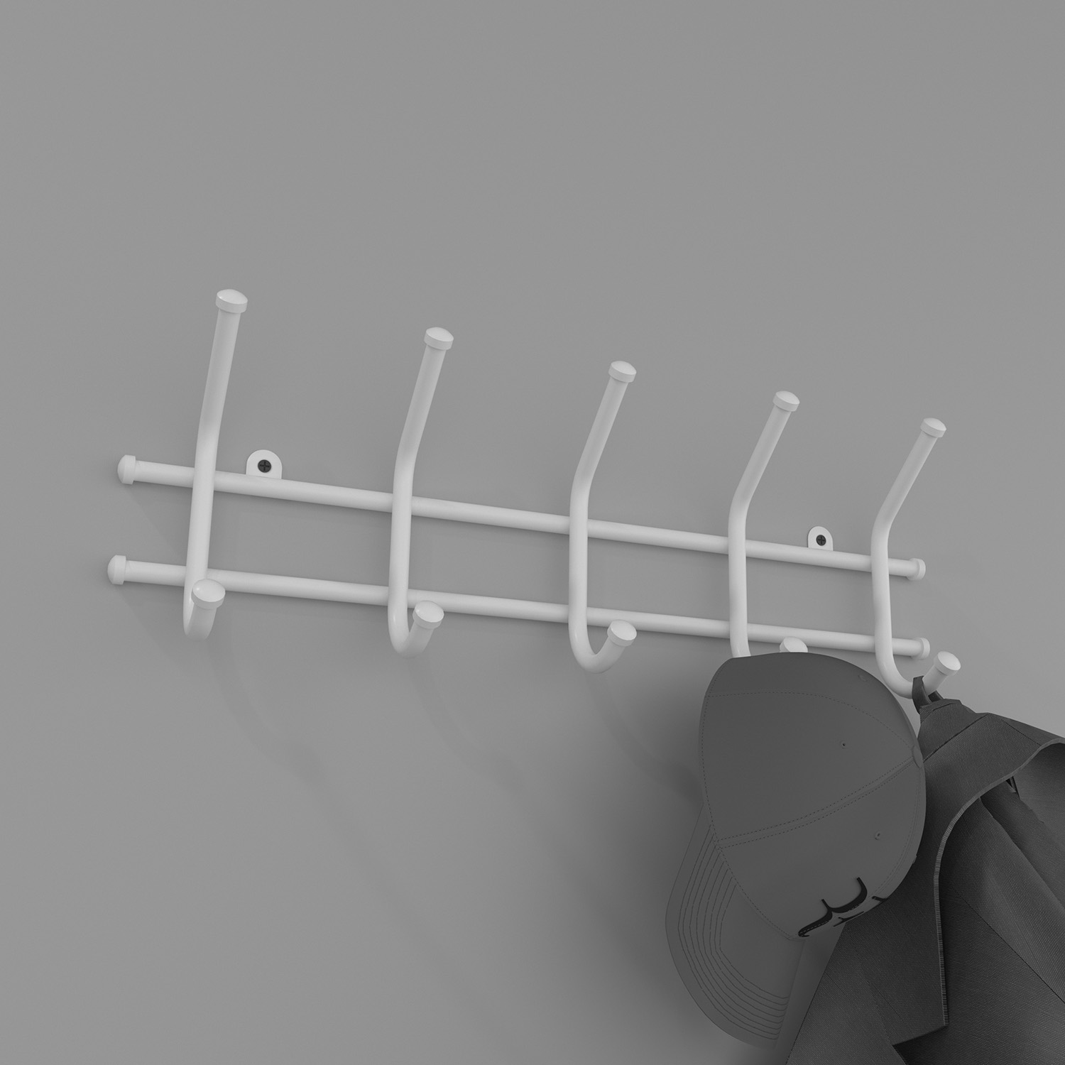 картинка Вешалка настенная ЗМИ Норма 5 Белый ВН 24 от магазина Евродом