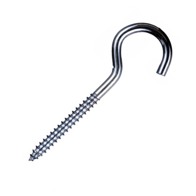 картинка Металлический круглый шуруп-крючок 8х80 от магазина Евродом