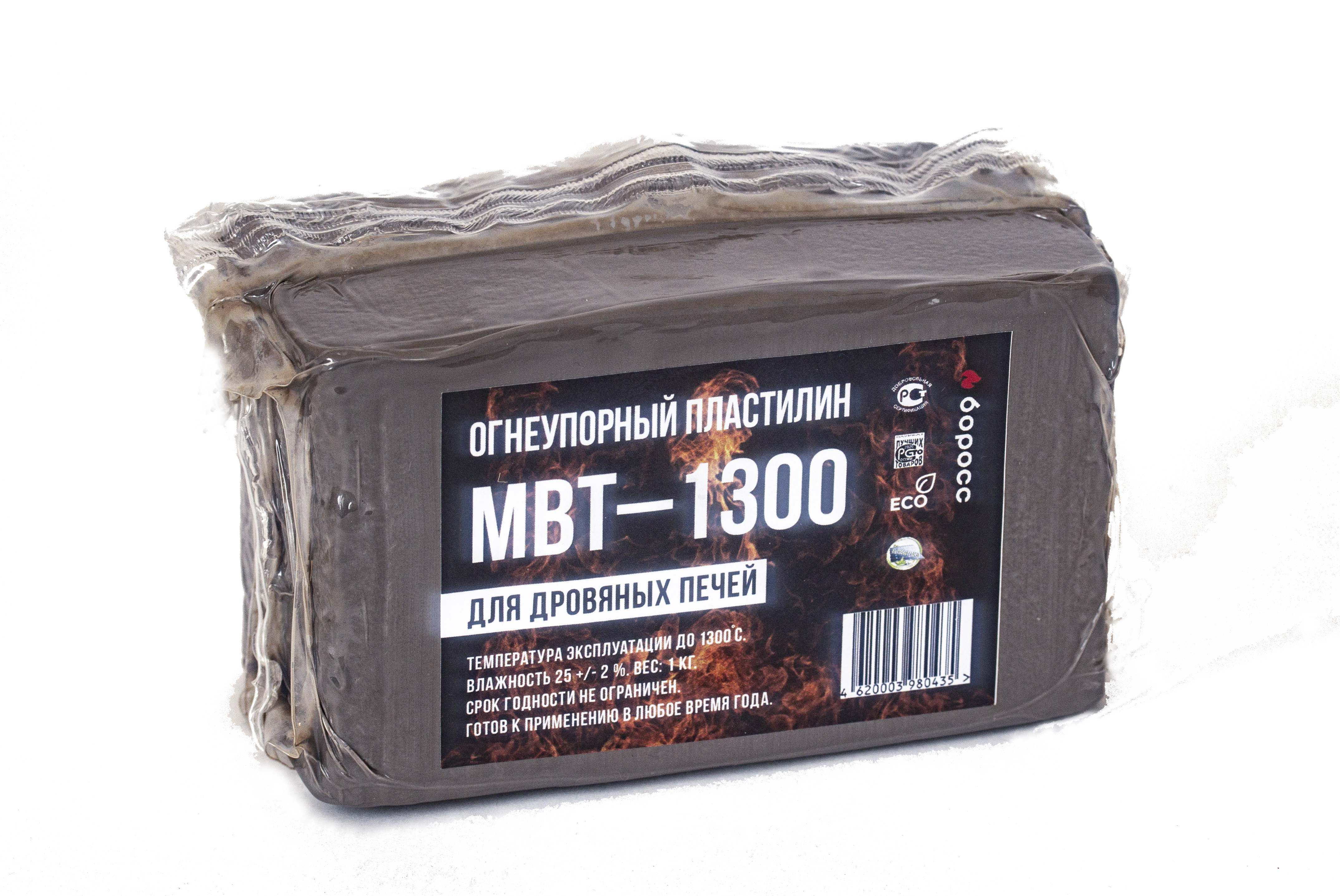 картинка Огнеупорный пластилин МВТ-1300 БоРосс 1 кг от магазина Евродом