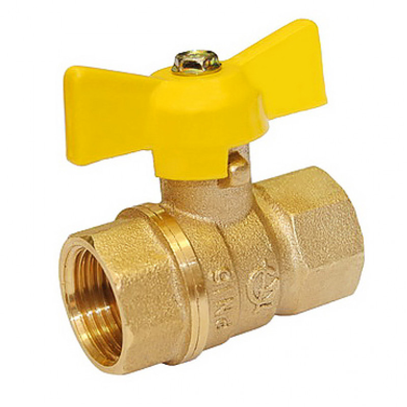 картинка Кран шаровый газовый TIM 1/2 бабочка г/г от магазина Евродом