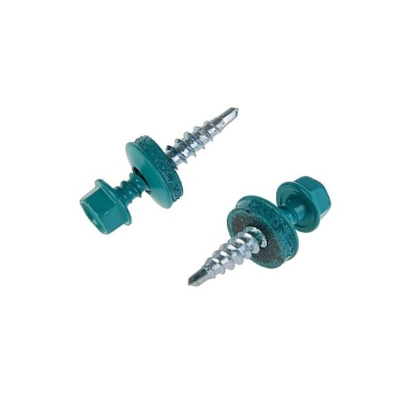 картинка Саморез кров. 4,8х35 RAL-5021 бирюза сверло от магазина Евродом