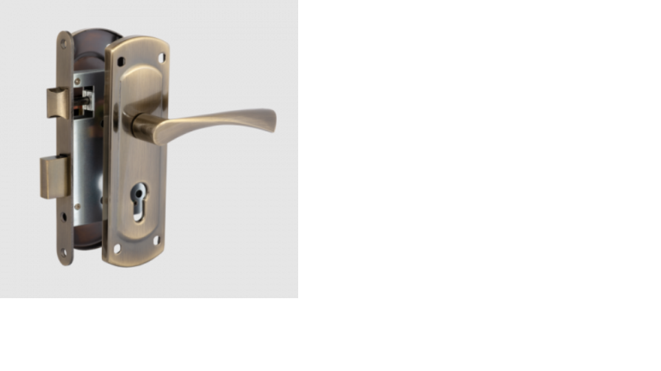 картинка Замок врезной VETTORE 1423 AB в комплекте с ручкой от магазина Евродом