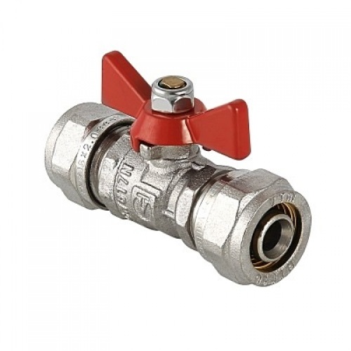 картинка Кран шаровый для металлопластиковой трубы 16мм VT от магазина Евродом