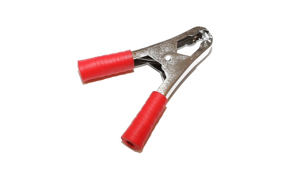 картинка Зажим "крокодил" АВТО 105мм, 100А красный от магазина Евродом