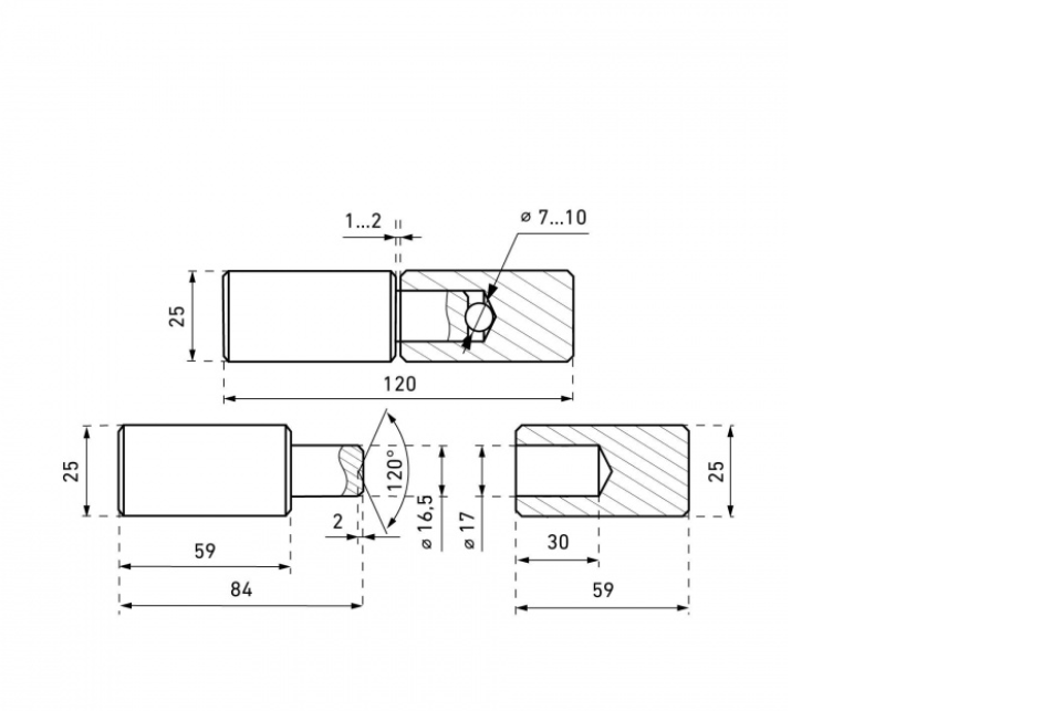 картинка Петля для метал. дверей с шар. ПГ 25 мм от магазина Евродом