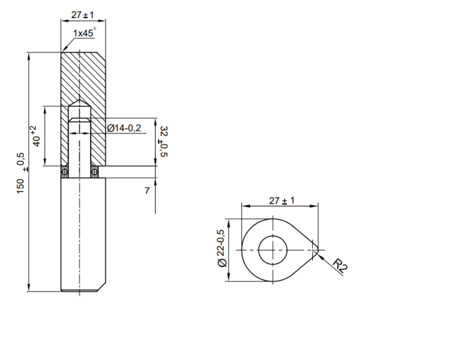 картинка Петля для метал. дверей Апекс 150х22-B от магазина Евродом