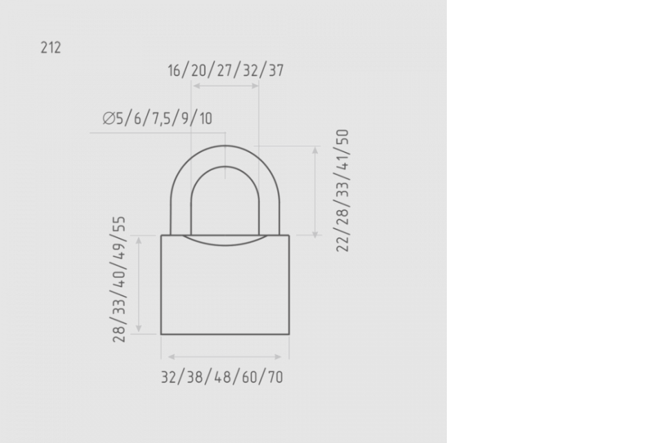 картинка Замок навесной ВС ЗН 212-38мм 3кл. от магазина Евродом